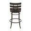 Tabouret de bar ou de comptoir pivotant Tatyana au fini moka avec similicuir brun