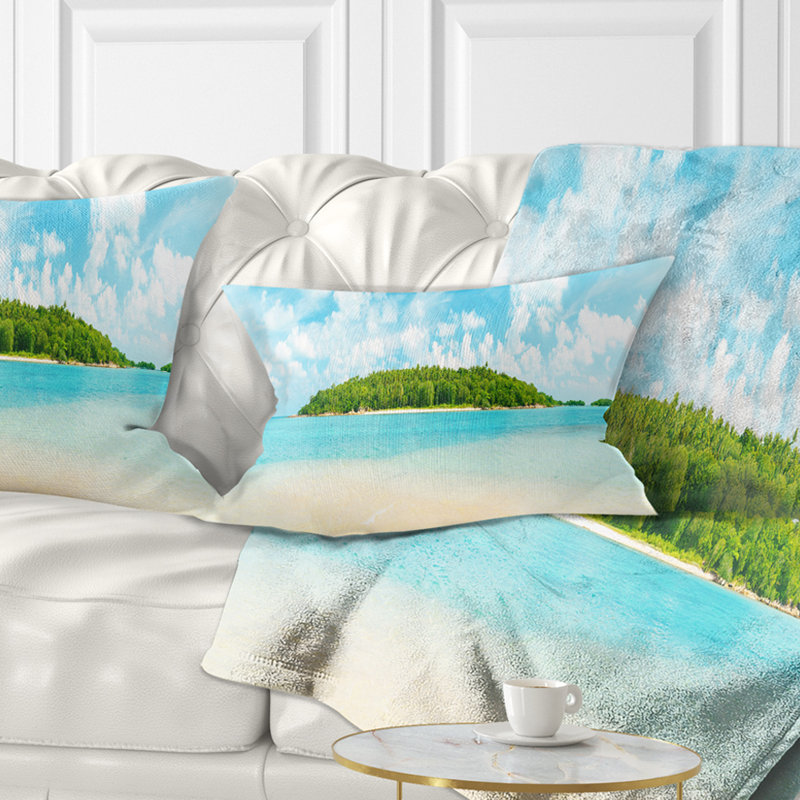 Tropical Island Panorama - coussin à imprimé paysage