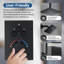 Ensemble de robinet de douche noir avec système de valve thermostatique double 6 + 12 po Rain