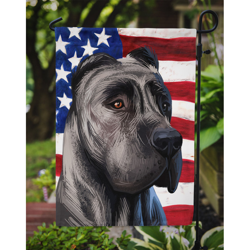 Polyester à 2 côtés 15 x 11 po drapeau de jardin, Dogue des Canaries
