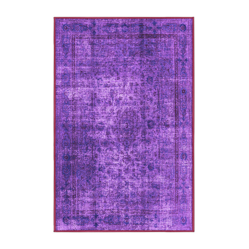 Tapis mauve Mid-Century Modern 1925, Tapis de couloir 2 pi x 5 pi