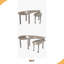 Table basse rotative contemporaine avec pieds en bois d'hévéa massif, table basse rotative à 360 degrés avec plateau en placage de grain de bois-1210347883