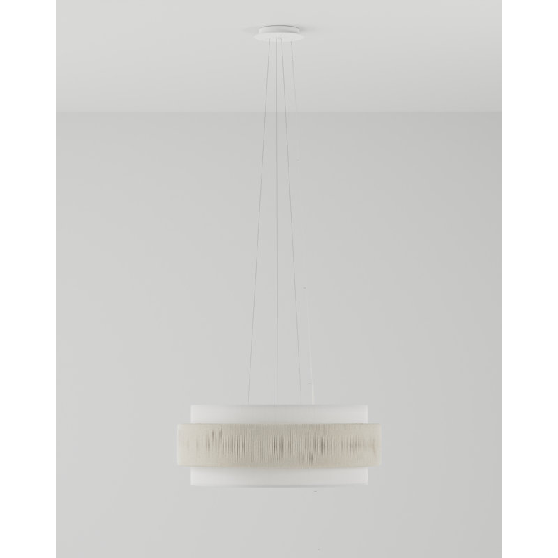 Lustre tambour 6 lumières à abat-jour Rousham