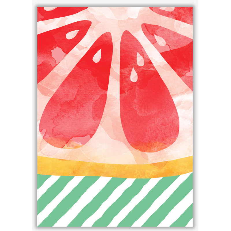 Grapefruit Abstract - Print, No Frame, 85 cm H x 60 cm W x 1 cm D