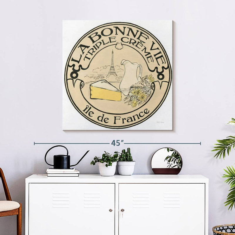Étiquette de fromage rétro III, H 30 po x l 30 po