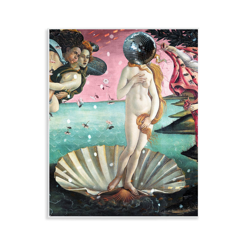 Plaque murale classique clamshell avec boule disco, design par Lil 'Rue