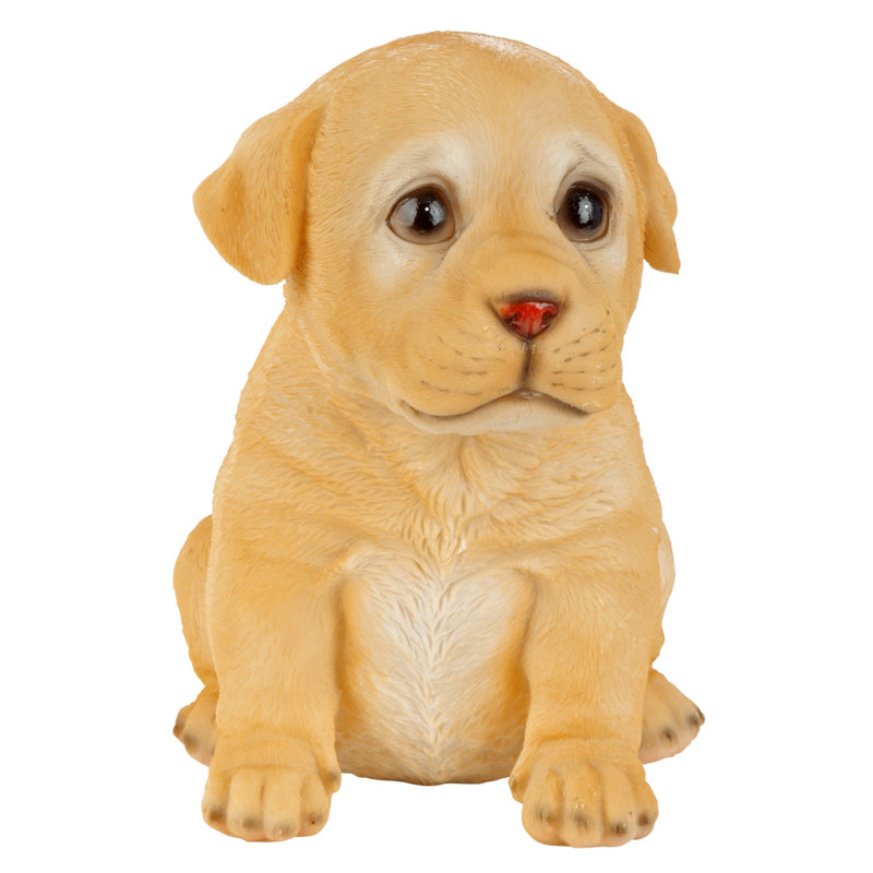 Statue de chiot Labrador Labrador, Jaune