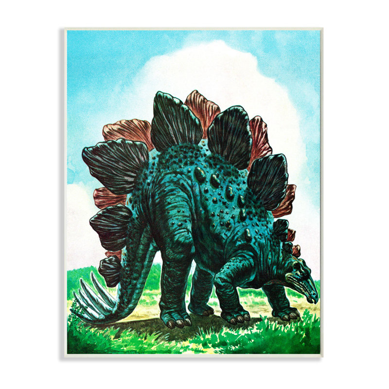 Art de champ de dinosaures Levingston, Plaque murale, H 19 po x l 13 po