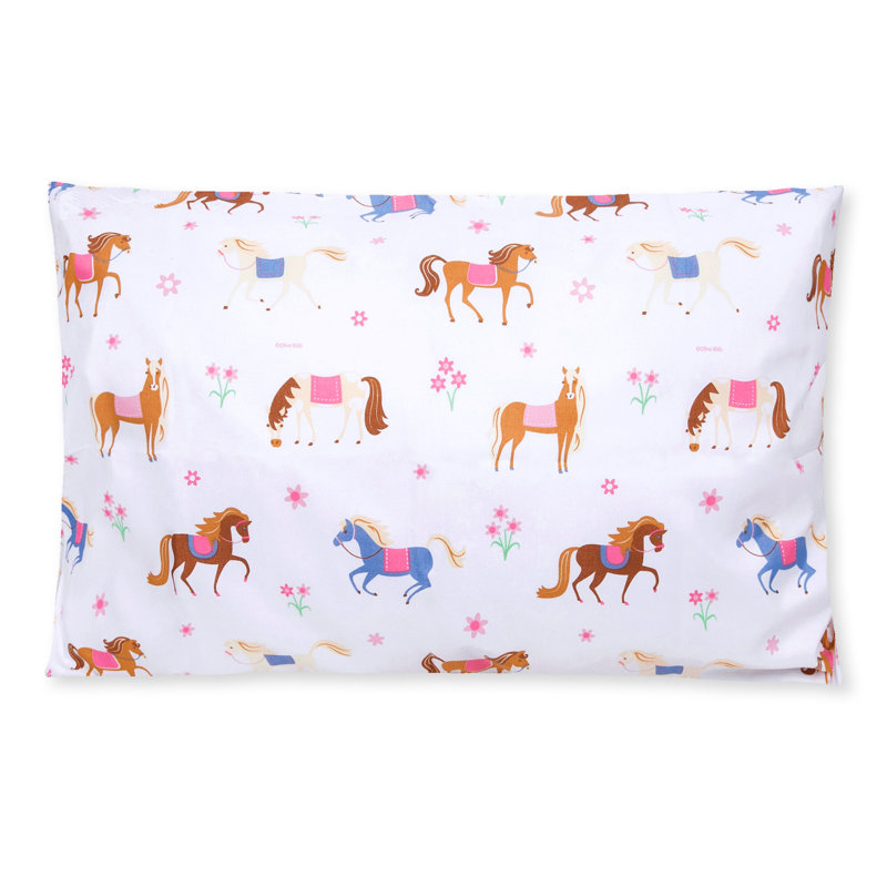 Housse de coussin en microfibre Wildkin Kids - Housse de coussin pour enfants douce et respirante - Chevaux