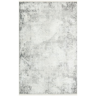 Stylish Machine-Woven Area Rug, 6.6 x 9.5 Feet, 100% Polyester, Grey | 0.4 in Pile Height, Durable 588,000 Thread Points | Easy to Clean, Vacuum & Spot Clean | Perfect for Living Room & Bedroom Décor