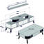 Ensemble de mobilier de salon moderne, finition noyer, 3 pièces | Meuble télé (66,1 x 20,3 x 15,4 po), table basse (41,3 x 13,6 x 23,6 po), tablette murale (47,2 x 4,7 x 15,7 po) | Panneau de particules enduit 100% mélamine, design élégant et fonctionnel-427778063