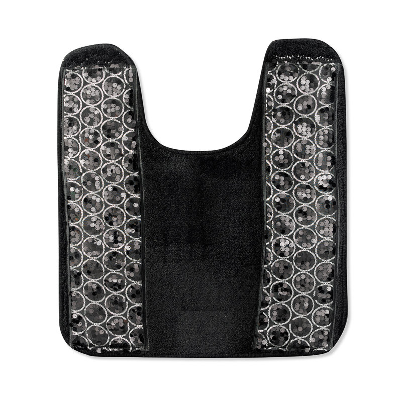 Ced Cotton Blend Non-Slip Contour Mat, Black