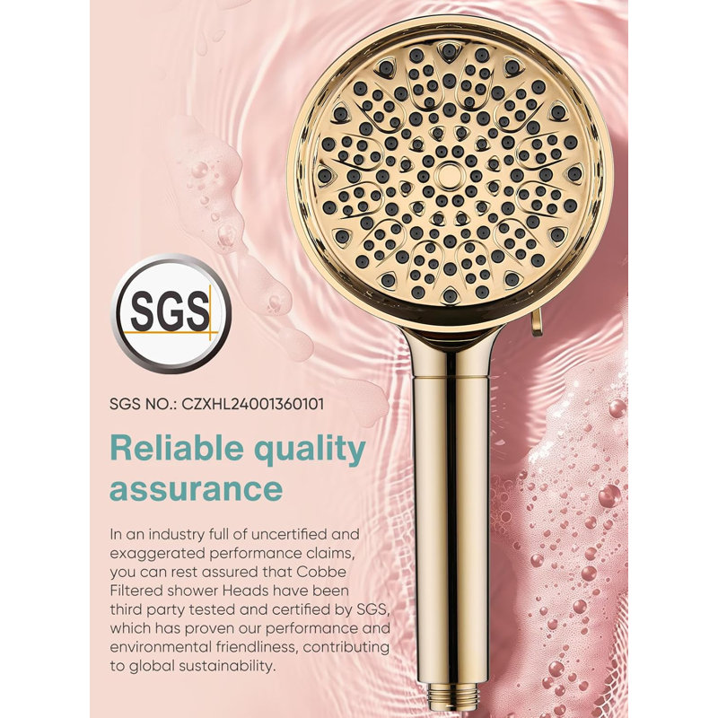 Filtered Shower Head With Handheld, 6 Spray Modes, Water Purifier Filters, For Soft Water And Healthy Skin
