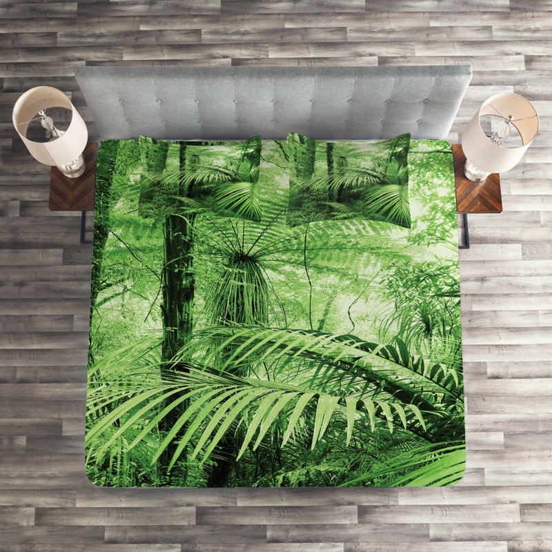Forest Coastal Polyester Coverlet