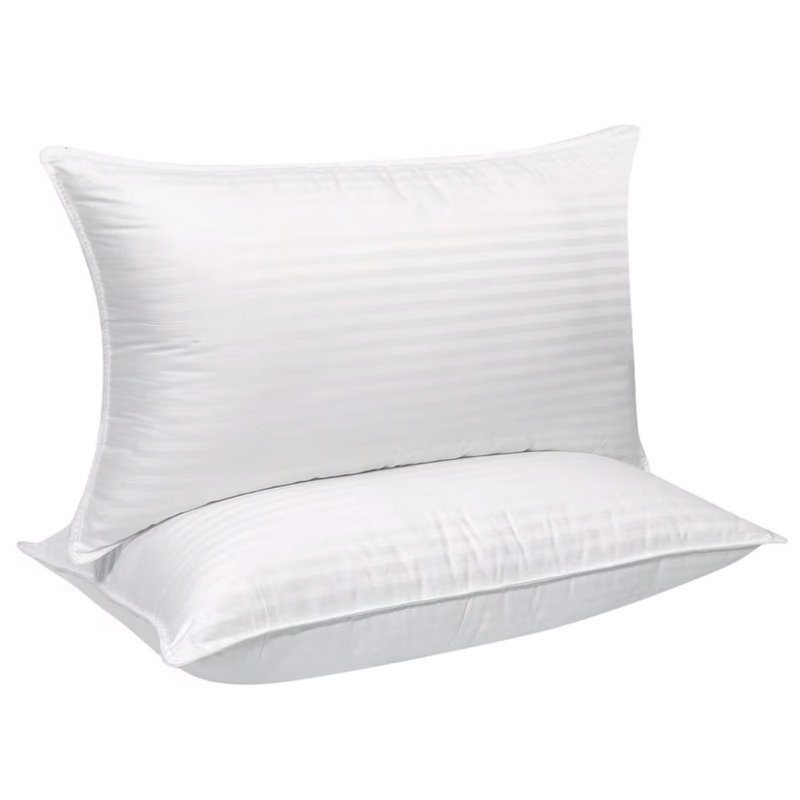 Covers & All Bed Pillows For Sleeping, Breathable Microfiber Cooling Pillow For Side Sleepers, Back & Stomach Sleepers, Queen Size Pillows Set Of 2, Washable Neck Support Pillows