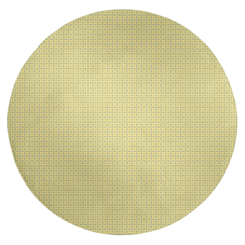 Tapis jaune napperon, Rond 5 pi