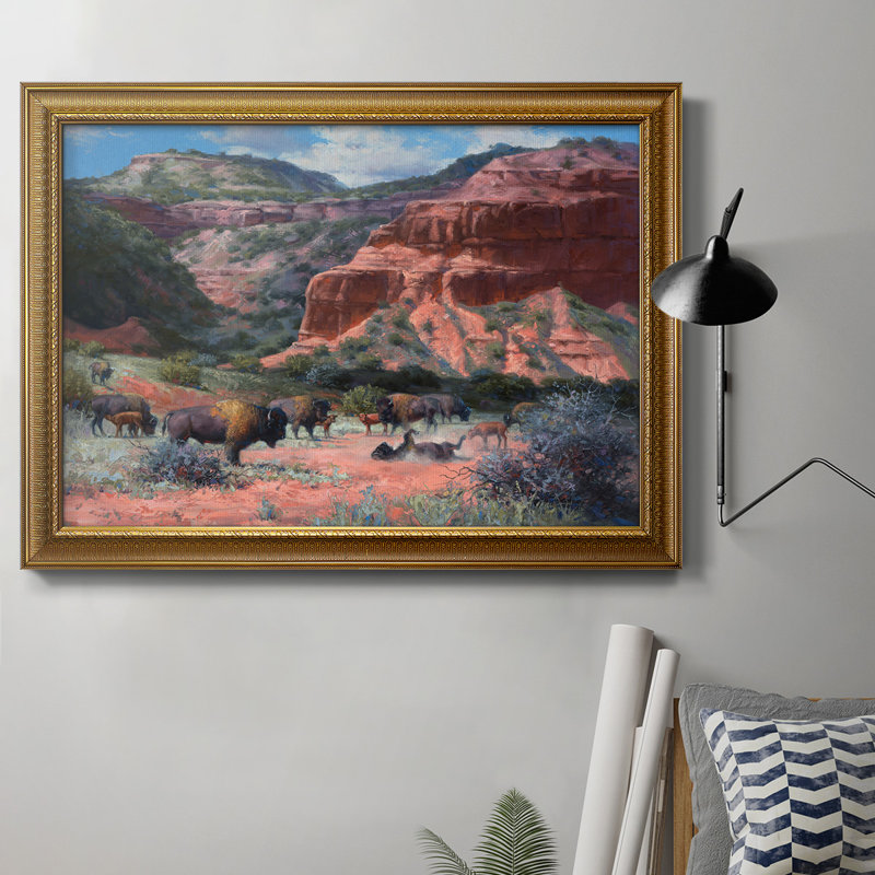 Caprock Canyon - Peinture sur toile encadrée, H 16 po x l 20 po