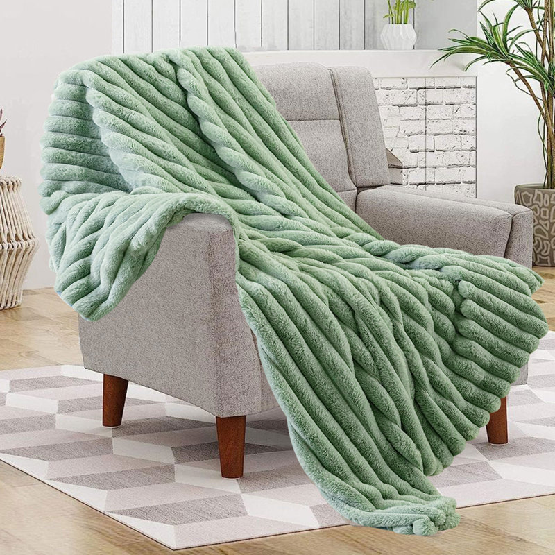 Throw Blanket, 71" W x 90.5" L, Green