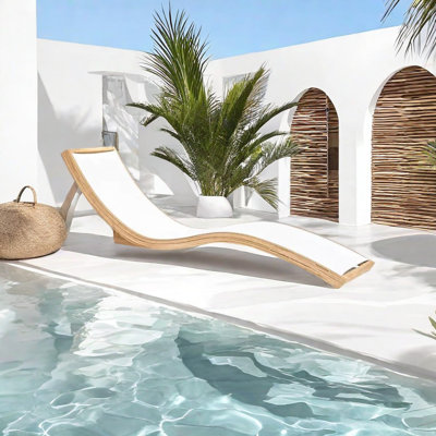Teak Frame Outdoor Lounge Chair Outdoor Chaise Lounge