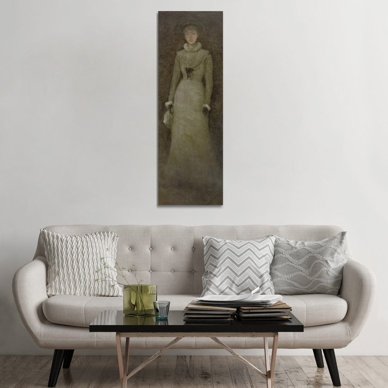 Portrait de Miss Florence Leyland - reproduction d'art sur toile tendue, 60 po x 20 po, Toile tendue avec châssis, Sans cadre