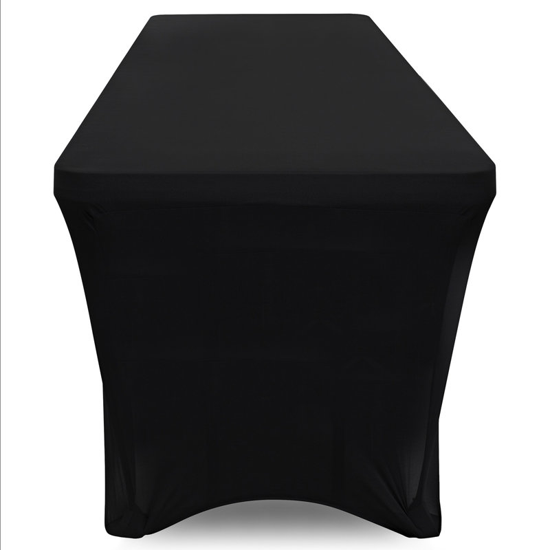  Solid Color Polyester Wedding Tablecloth, Black, 96" x 30"