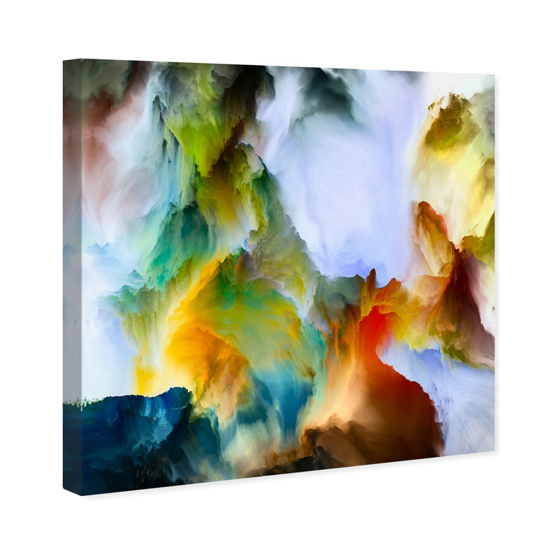 «Abstract My Mind with You Watercolo», peinture sur toile, H 30 po x l 30 po, Toile tendue