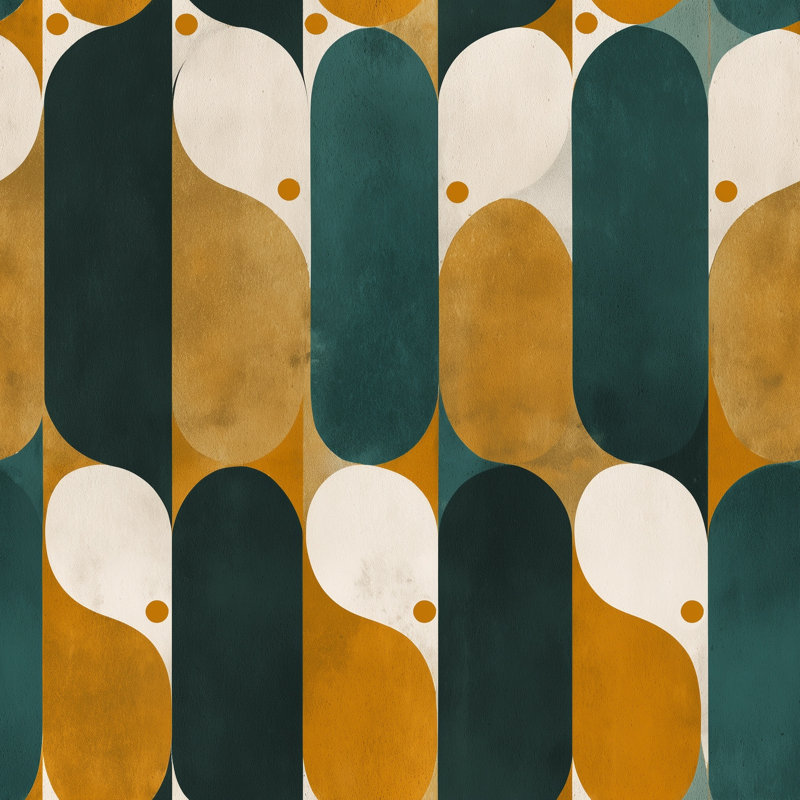 Papier peint mural Mid-Century, Non tissé, non collé