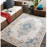 Enciso Oriental Beige Indoor / Outdoor Use Area Rug