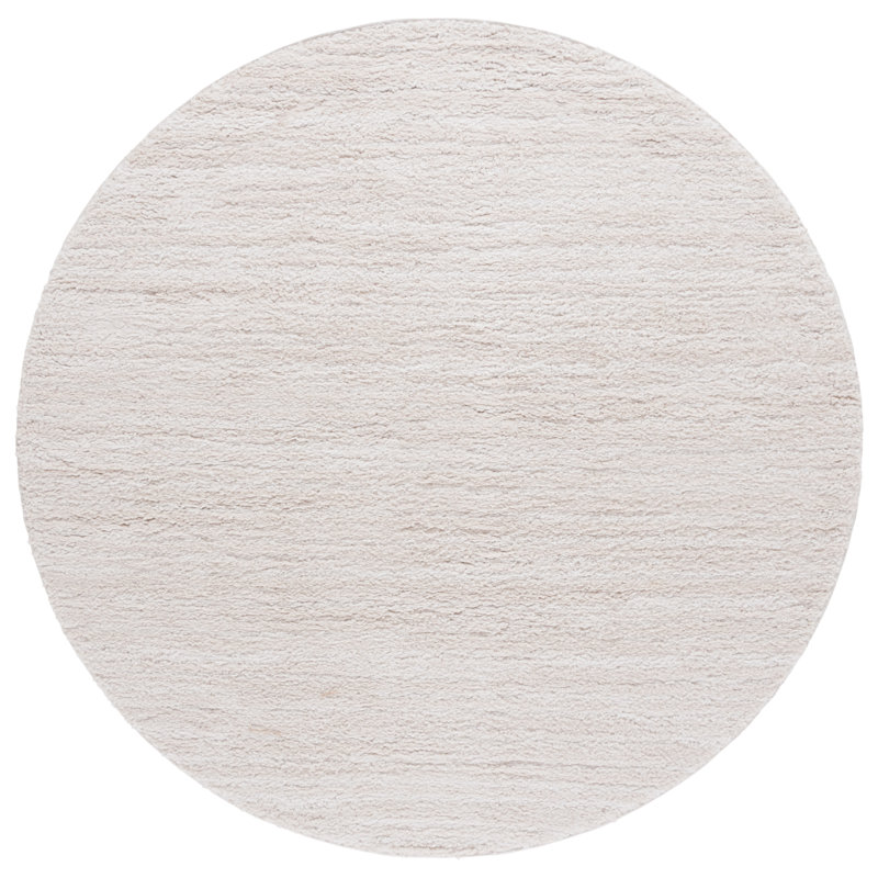 Rumi Shag Performance Solid Color Rug, Round 6'7"