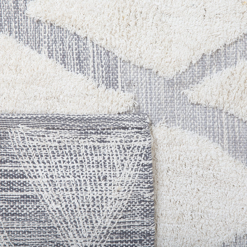 Cardello Geometric Cotton Hand Woven Area Rug, Rectangle 140 x 200cm
