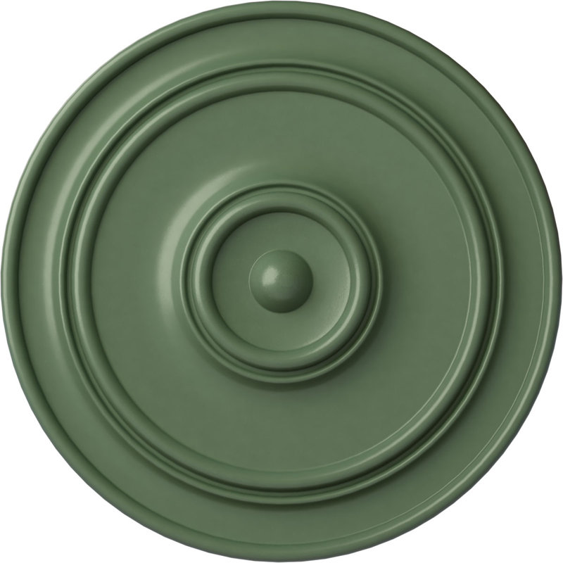 54 po x 54 po x P 4 7/8 po grand médaillon de plafond classique (convient aux auvents jusqu'à 13 1/2 po), Vert athénien