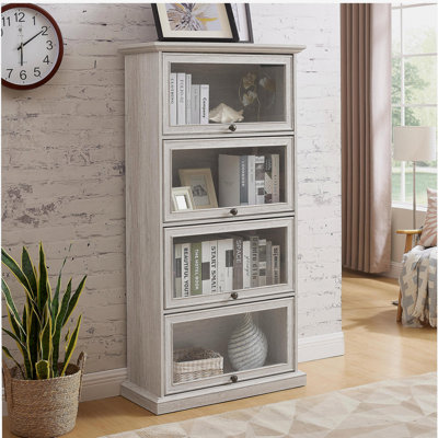 Vitrine à quatre niveaux à 4 niveaux avec porte en verre