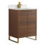 Meuble-lavabo simple autoportant de 24 po avec plateau en pierre Minday-261611584-261611588