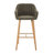 29.5'' Linen Upholstered Bar Stool with Wooden Legs-1300083059