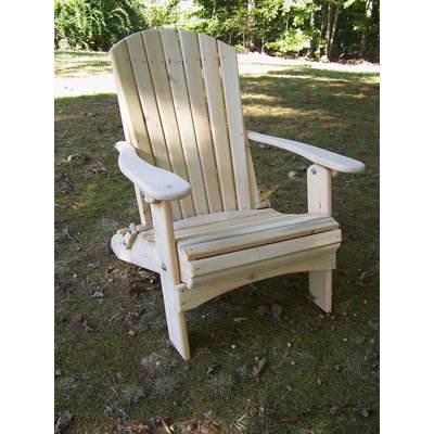 Nyla Solid Wood Folding Adirondack Chair by Highland Dunes