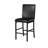 Metal Frame Counter Height Seating, Of 4, Brown Faux Leather, Black Legs, Dining Room Use 4Pcs Chairs, Black, 14.5" Package