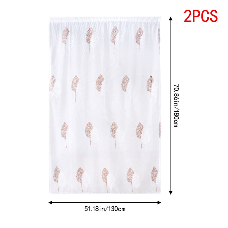 Semi Sheer Curtain Pair, 130cm Width x 180cm Drop