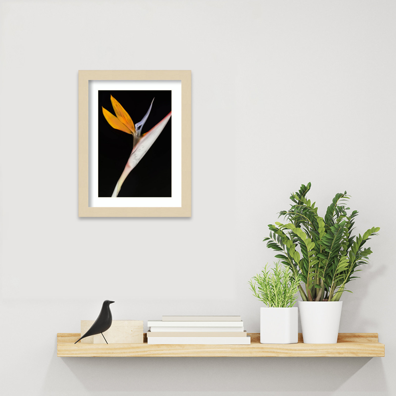 Olcott "Bird of Paradise" Print, Brown, 13" H x 10" W