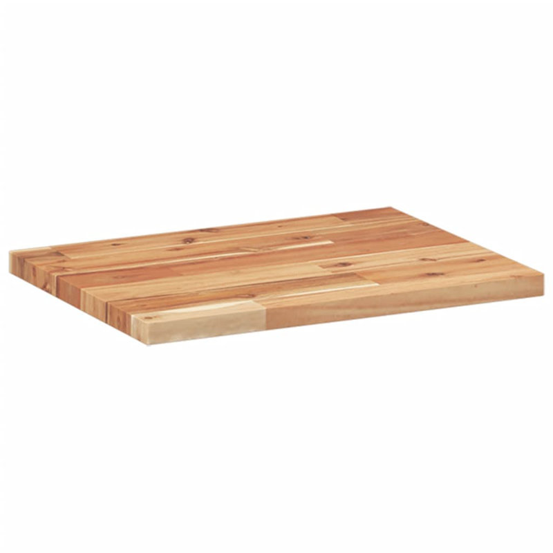 Tablette flottante en bois d'acacia massif à finition huilée, H 0,8 po x l 15,7 po x P 11,8 po