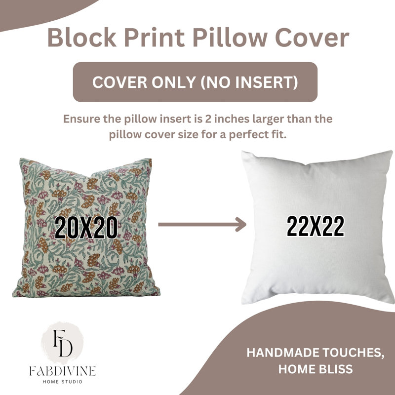 Housse de coussin Fabcline, H 22 po x l 22 po, Carrée