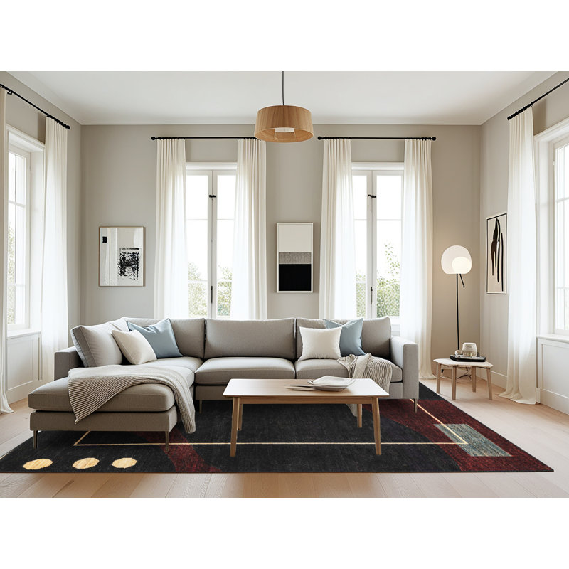 Abstract Indoor Rug, Rectangle 8' x 10'