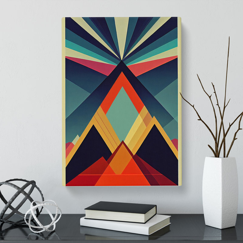 Angelichi Pyramids Art Deco - Wrapped Canvas, 50cm H x 35cm W