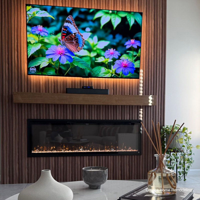 Sideline Elite Smart Electric Fireplace, 19.25" H x 59.75" W x 5.5" D