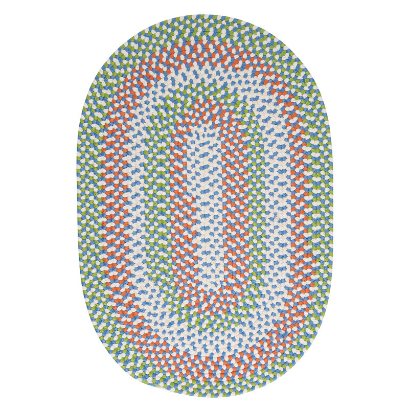 Tapis vert/rouge lime spin Carousel, Ovale 4 pi x 6 pi
