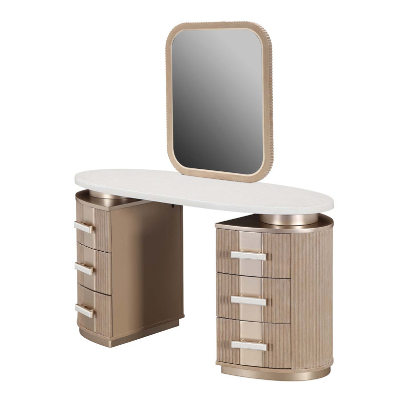 West Kensington Vanity With Mirror, Sea Salt Caramel