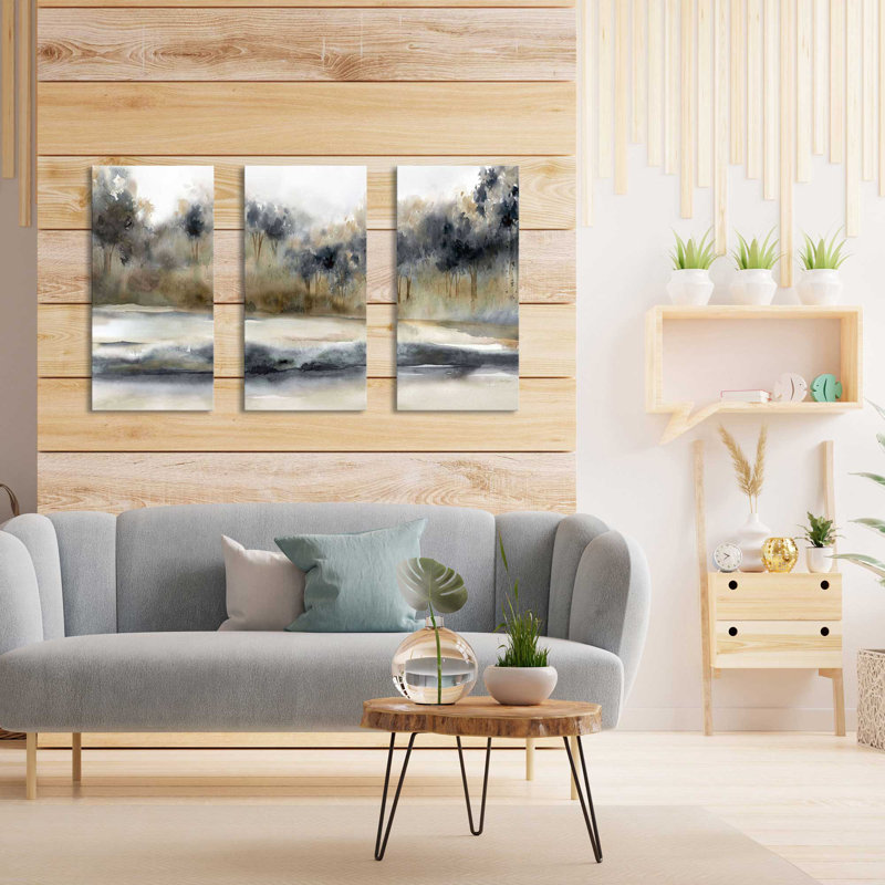 «Silent River» par Carol Robinson - impression sur toile tendue 3 pièces