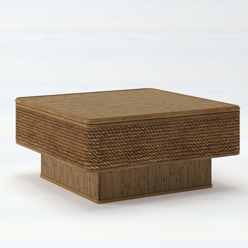 Table basse carrée avec rangement réglable