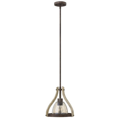 Barnsdale 1 - Light Iron Rust Geometric Pendant