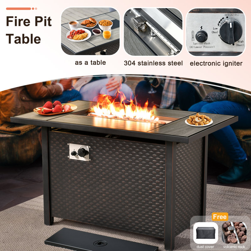 Premium All-Weather Wicker 6 - Person Modular Patio Conversation Sets with Cushions, Dark Gray