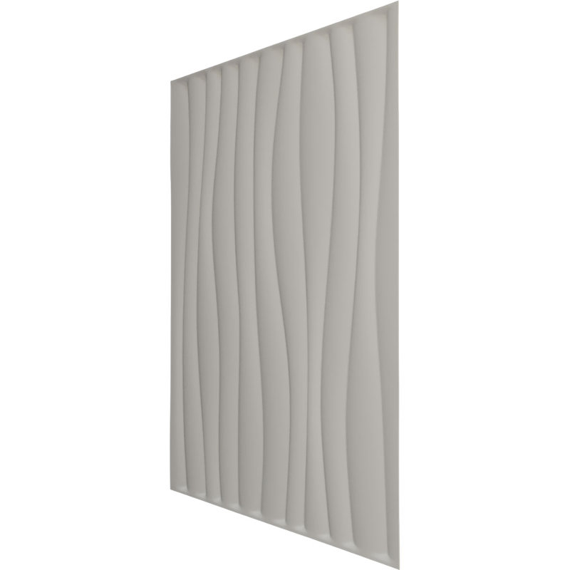 Panneau mural décoratif 3D Shoreline EnduraWall l 19 5/8 po x H 19 5/8 po, chrome brillant (couvre 2,67 pieds carrés)